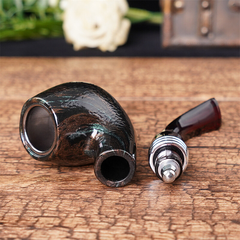 Krāsains koka pīpes filtrs tēvam, čūskas svari, pīpe, tabakas pīpe, cigāru dzirnaviņas, rokām darināta dāvana tēvam, mode