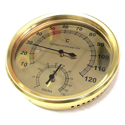 Στρογγυλή σάουνα Hygrothermograph Θερμόμετρο Υγρόμετρο Υγρόμετρο και μέτρηση θερμοκρασίας για δωμάτιο σάουνας
