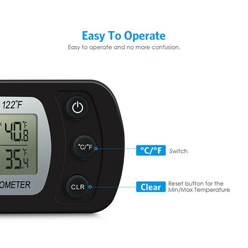 Μίνι Ψηφιακό Ηλεκτρονικό Ψυγείο Frost Freezer Room Ψυγείο LCD Θερμόμετρο με γάντζο Κρεμαστό Οικιακό Νέο