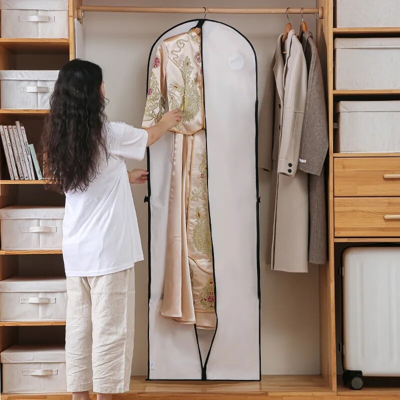 Παχύ νυφικό υψηλής ποιότητας Τσάντα ανθεκτική στη σκόνη Νέο αδιάβροχο παλτό κρεμαστή τσάντα αποθήκευσης Οικιακό κοστούμι προστατευτικό κάλυμμα μπουφάν