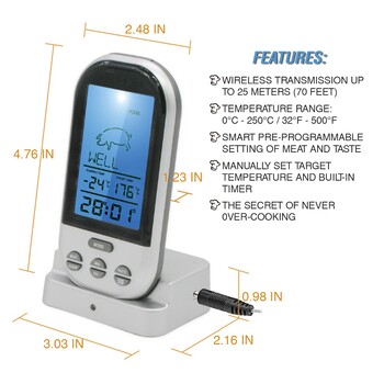 Θερμόμετρα κρέατος Bluetooth Ψηφιακός αισθητήρας LCD Ασύρματο θερμόμετρο μπάρμπεκιου κουζίνας ψησταριά Εργαλεία μαγειρέματος σπιτιού με συναγερμό χρονοδιακόπτη