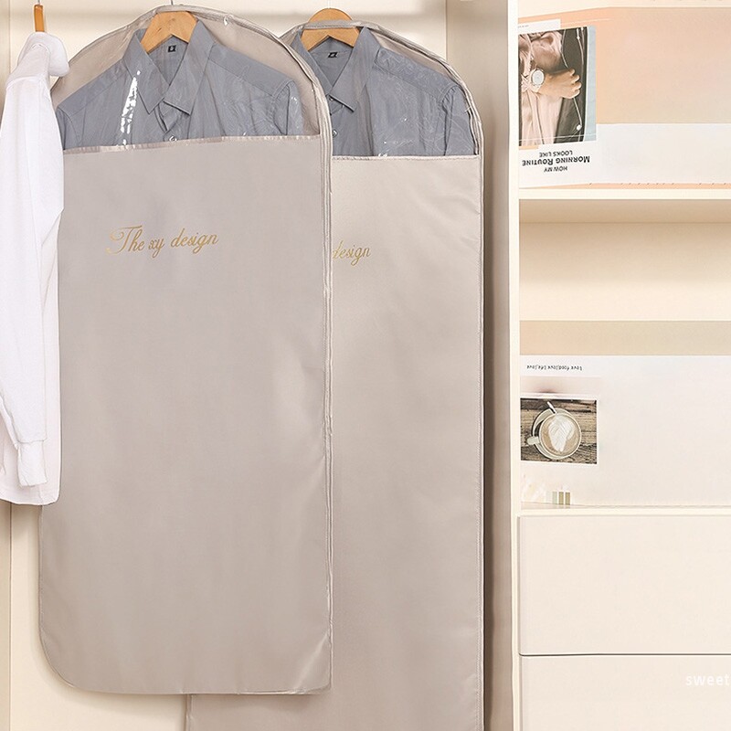Τσάντα σκόνης ρούχων Αδιάβροχη αποθήκευση Νυφικό Κάλυμμα Κοστούμι Παλτό Αποθήκευση Ντουλάπα Κρεμαστά Ρούχα Κλειστό