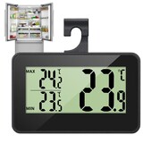 Juhtmevabad külmiku termomeetrid veekindlad suur LCD-ekraan Max/Min Salvestusfunktsioon Külmkapi termomeetrid Digitaalne sügavkülmik