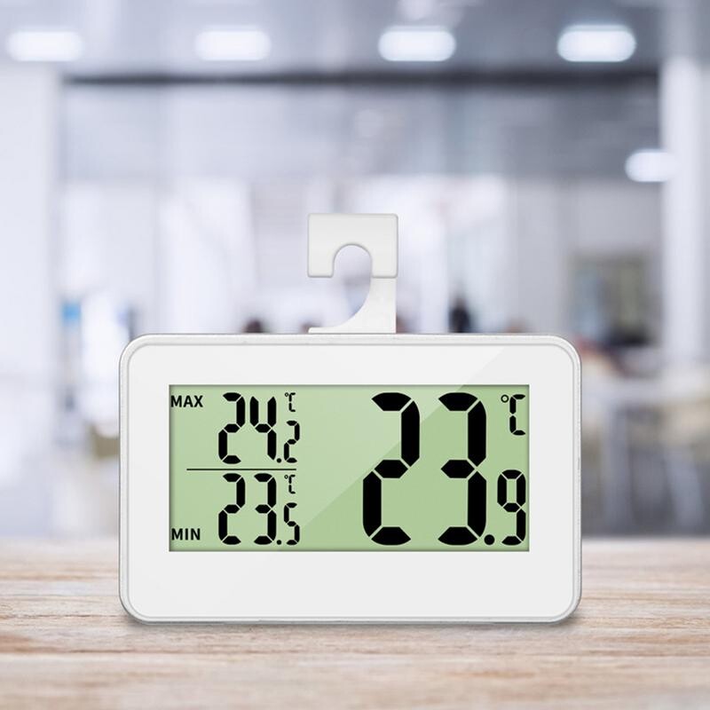 Juhtmevabad külmiku termomeetrid veekindlad suur LCD-ekraan Max/Min Salvestusfunktsioon Külmkapi termomeetrid Digitaalne sügavkülmik