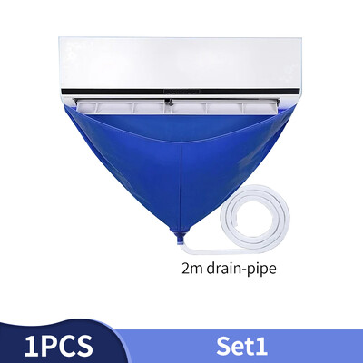 1/3/4tk Konditsioneeri puhastuskoti komplekt Veekindel seinale paigaldatav jagatud õhukonditsioneeri puhastuskate koos äravoolupuhastusvahenditega