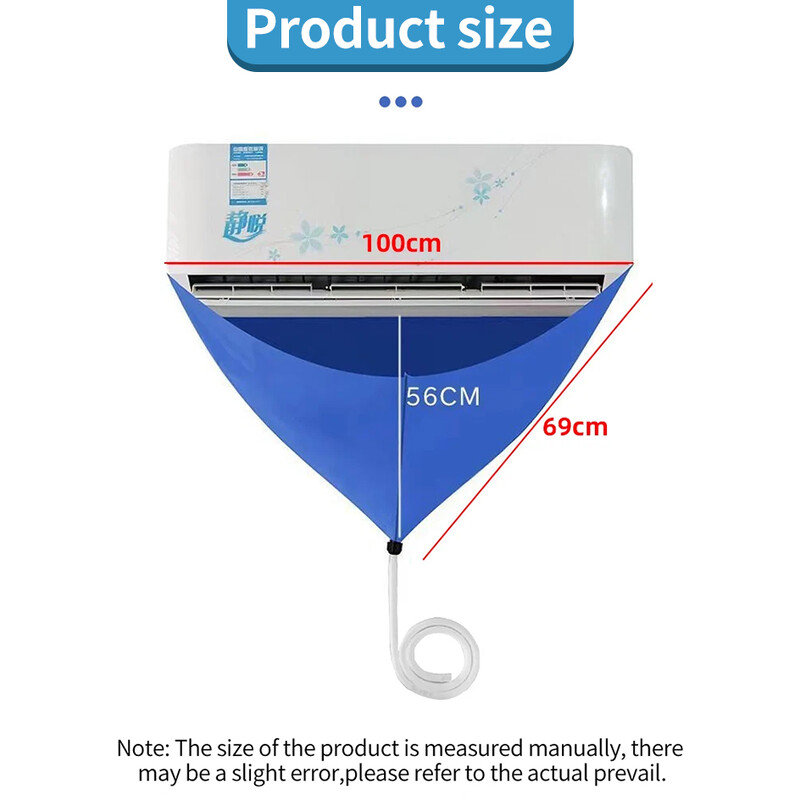 1/3/4tk Konditsioneeri puhastuskoti komplekt Veekindel seinale paigaldatav jagatud õhukonditsioneeri puhastuskate koos äravoolupuhastusvahenditega