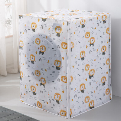 Bungu veļas mazgājamās mašīnas putekļu pārsegs jauks multfilmu drukas caurspīdīgs ūdensnecaurlaidīgs vāks sadzīves putekļu audums veļas mašīnai jauns