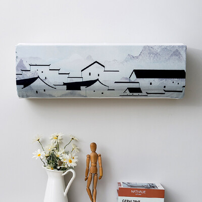 Novi kineski stil, viseća navlaka za klima uređaj, zaštitnik za klima uređaj sa svježim uzorkom, zidna navlaka za klimatizaciju