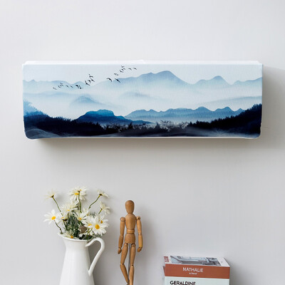 Novi kineski stil, viseća navlaka za klima uređaj, zaštitnik za klima uređaj sa svježim uzorkom, zidna navlaka za klimatizaciju