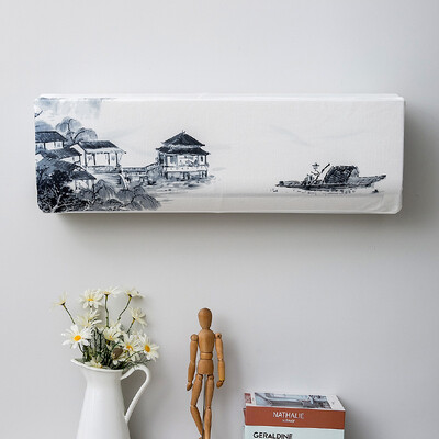 Novi kineski stil, viseća navlaka za klima uređaj, zaštitnik za klima uređaj sa svježim uzorkom, zidna navlaka za klimatizaciju