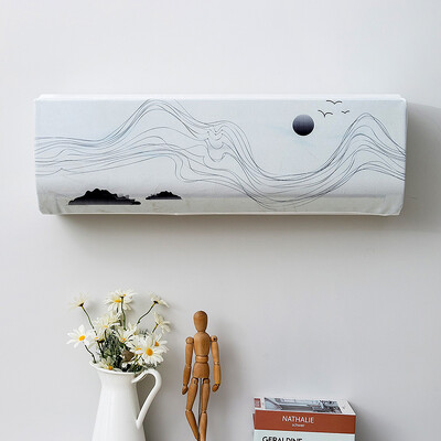 Novi kineski stil, viseća navlaka za klima uređaj, zaštitnik za klima uređaj sa svježim uzorkom, zidna navlaka za klimatizaciju