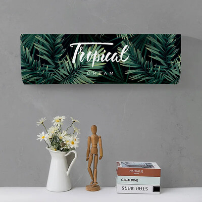 Tropical Leaves Printed Dust covers Πλένεται Κάλυμμα κλιματιστικού Κλιματισμός Αντηλιακό Κρεμαστό εσωτερικό προστατευτική θήκη