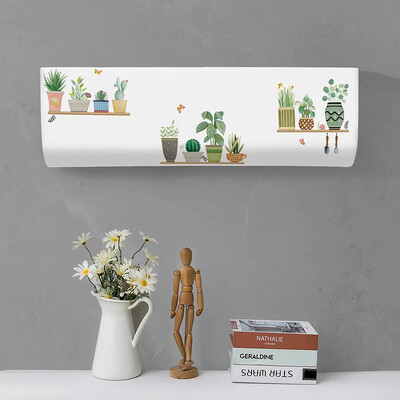 Tropical Leaves Printed Dust covers Πλένεται Κάλυμμα κλιματιστικού Κλιματισμός Αντηλιακό Κρεμαστό εσωτερικό προστατευτική θήκη