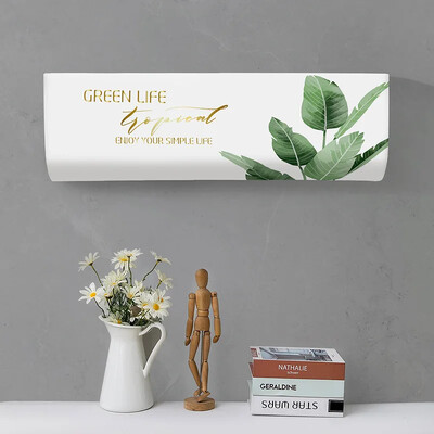 Tropical Leaves Printed Dust covers Πλένεται Κάλυμμα κλιματιστικού Κλιματισμός Αντηλιακό Κρεμαστό εσωτερικό προστατευτική θήκη