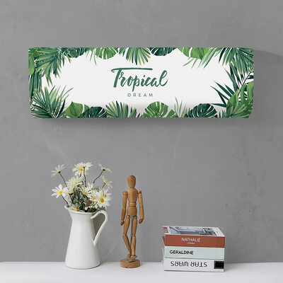 Tropical Leaves Printed Dust covers Πλένεται Κάλυμμα κλιματιστικού Κλιματισμός Αντηλιακό Κρεμαστό εσωτερικό προστατευτική θήκη