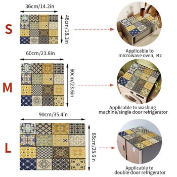 Καλύμματα ρετρό πλυντηρίου ντουλάπι ψυγείου Ψυγείο Πάνω προστατευτικό σκόνης Καφετιέρα Αποστράγγιση Μαξιλαράκι εισόδου πόρτας Χαλί μπάνιου