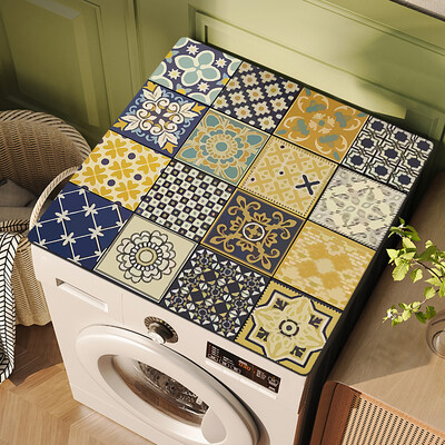 Καλύμματα ρετρό πλυντηρίου ντουλάπι ψυγείου Ψυγείο Πάνω προστατευτικό σκόνης Καφετιέρα Αποστράγγιση Μαξιλαράκι εισόδου πόρτας Χαλί μπάνιου