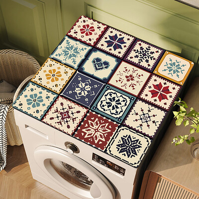 Καλύμματα ρετρό πλυντηρίου ντουλάπι ψυγείου Ψυγείο Πάνω προστατευτικό σκόνης Καφετιέρα Αποστράγγιση Μαξιλαράκι εισόδου πόρτας Χαλί μπάνιου