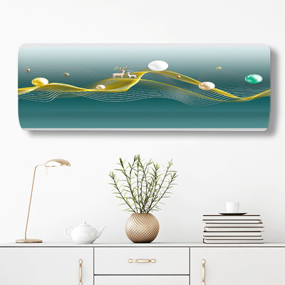 1 τεμ. Nordic Hanging Κάλυμμα κλιματιστικού Φορητή εκτύπωση Πλήρες υφασμάτινο προστατευτικό Κάλυμμα κλιματιστικού τοίχου