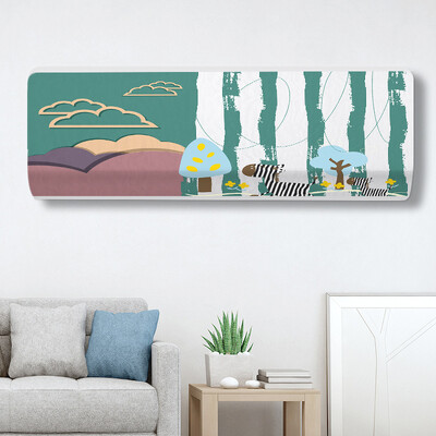 1 τεμ. Nordic Hanging Κάλυμμα κλιματιστικού Φορητή εκτύπωση Πλήρες υφασμάτινο προστατευτικό Κάλυμμα κλιματιστικού τοίχου