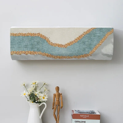 Geomeetriline kroonprint Kõikehõlmav tolmukate, õhukonditsioneeri kate, siseruumides lihtne puhastatav kate, õhukonditsioneeri kaitseümbris