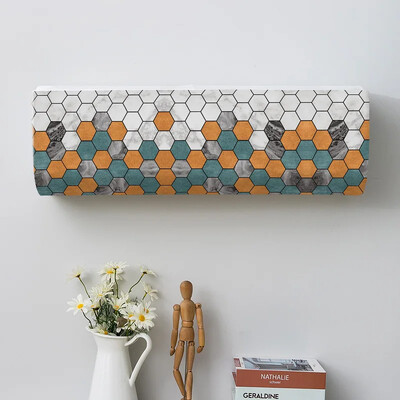 Geomeetriline kroonprint Kõikehõlmav tolmukate, õhukonditsioneeri kate, siseruumides lihtne puhastatav kate, õhukonditsioneeri kaitseümbris