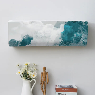 Geomeetriline kroonprint Kõikehõlmav tolmukate, õhukonditsioneeri kate, siseruumides lihtne puhastatav kate, õhukonditsioneeri kaitseümbris