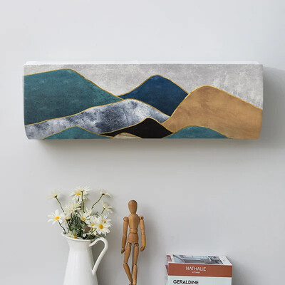 Geomeetriline kroonprint Kõikehõlmav tolmukate, õhukonditsioneeri kate, siseruumides lihtne puhastatav kate, õhukonditsioneeri kaitseümbris