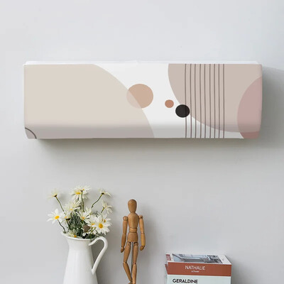 Geomeetriline kroonprint Kõikehõlmav tolmukate, õhukonditsioneeri kate, siseruumides lihtne puhastatav kate, õhukonditsioneeri kaitseümbris