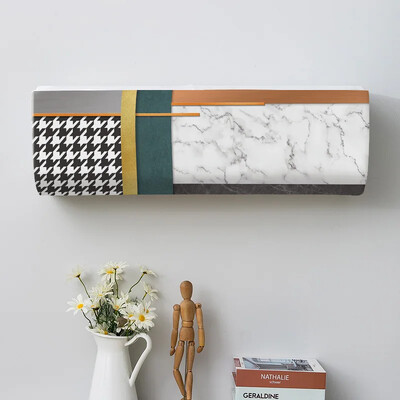 Geomeetriline kroonprint Kõikehõlmav tolmukate, õhukonditsioneeri kate, siseruumides lihtne puhastatav kate, õhukonditsioneeri kaitseümbris