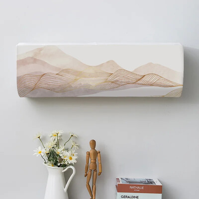 Geomeetriline kroonprint Kõikehõlmav tolmukate, õhukonditsioneeri kate, siseruumides lihtne puhastatav kate, õhukonditsioneeri kaitseümbris