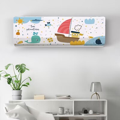 Κρεμαστό κάλυμμα κλιματιστικού Cartoon Fresh Patternair Conditioning Protector Επιτοίχιο Κάλυμμα κλιματισμού Nordic Decor