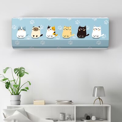 Κρεμαστό κάλυμμα κλιματιστικού Cartoon Fresh Patternair Conditioning Protector Επιτοίχιο Κάλυμμα κλιματισμού Nordic Decor