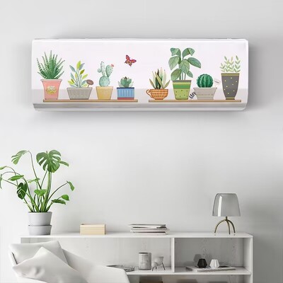 Κρεμαστό κάλυμμα κλιματιστικού Cartoon Fresh Patternair Conditioning Protector Επιτοίχιο Κάλυμμα κλιματισμού Nordic Decor