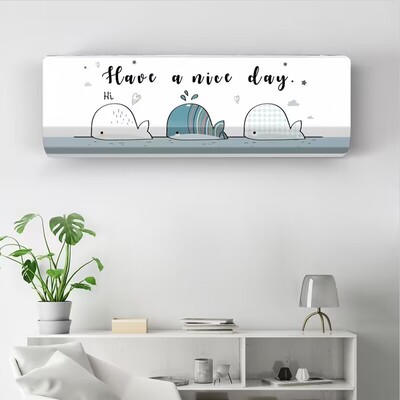 Κρεμαστό κάλυμμα κλιματιστικού Cartoon Fresh Patternair Conditioning Protector Επιτοίχιο Κάλυμμα κλιματισμού Nordic Decor