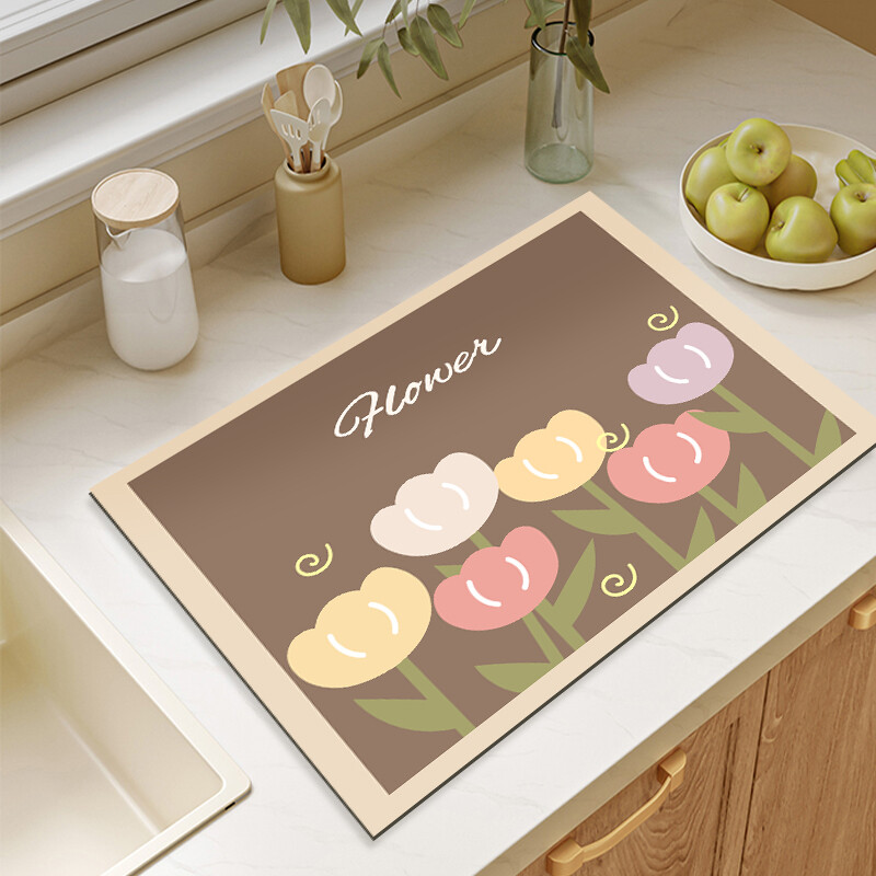 Ziedu raksti Putekļu pārsegi Veļas mašīna Cepeškrāsns Mikroviļņu Krāsns Putekļu necaurlaidīgs Paklājiņš Mājsaimniecības Dekora Paklājiņi Virtuves Izlietnes Pretslīdes paklājiņš