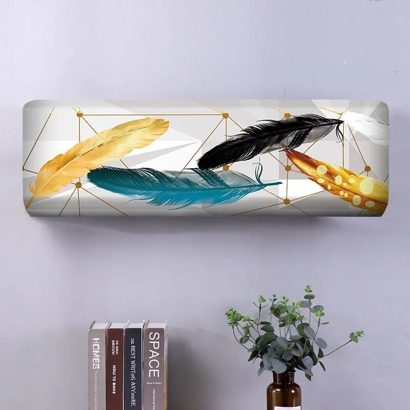 Uus õhukonditsioneeri kate tolmulapp täiskomplektiga kodukaunistus seinale paigaldatava õhukonditsioneeri seina tolmukaitse jaoks