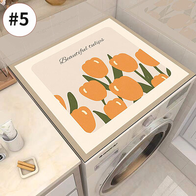 Ziedu apdrukas veļas mazgājamā mašīna Putekļu pārsegs Trauku žāvēšanas paklājiņš Galds Absorbējošais paklājiņš Mikroviļņu krāsns Putekļu pārsegs Virtuve Vannas istabas aksesuāri