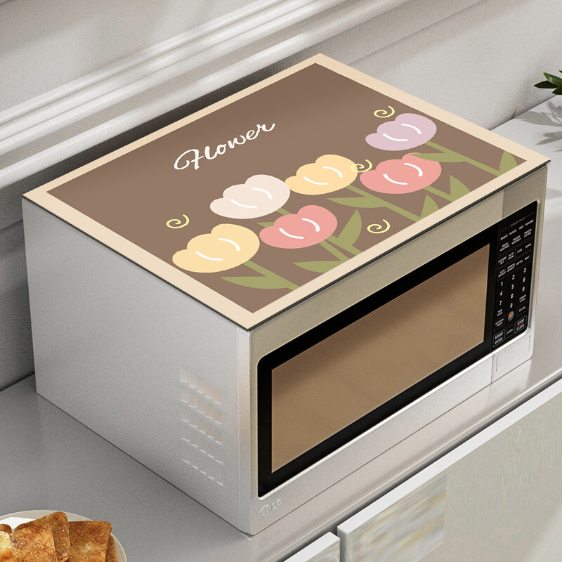 Ziedu apdrukas veļas mazgājamā mašīna Putekļu pārsegs Trauku žāvēšanas paklājiņš Galds Absorbējošais paklājiņš Mikroviļņu krāsns Putekļu pārsegs Virtuve Vannas istabas aksesuāri