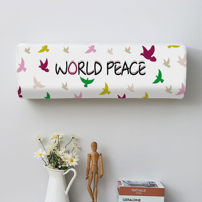 Mitmevärvilise kolmnurga geomeetriaga prinditud tolmukatted kliimaseadme kate siseruumides majapidamises rippuva kliimaseadme kaitseümbris