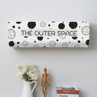 Mitmevärvilise kolmnurga geomeetriaga prinditud tolmukatted kliimaseadme kate siseruumides majapidamises rippuva kliimaseadme kaitseümbris