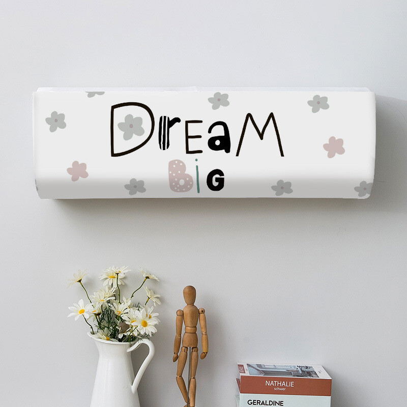 Mitmevärvilise kolmnurga geomeetriaga prinditud tolmukatted kliimaseadme kate siseruumides majapidamises rippuva kliimaseadme kaitseümbris