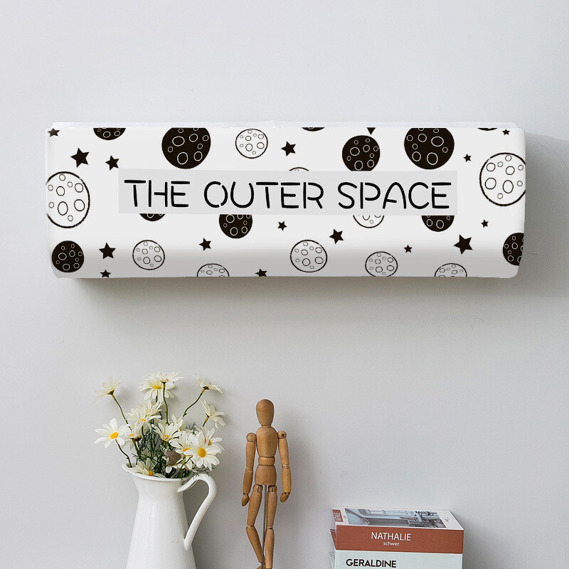 Mitmevärvilise kolmnurga geomeetriaga prinditud tolmukatted kliimaseadme kate siseruumides majapidamises rippuva kliimaseadme kaitseümbris