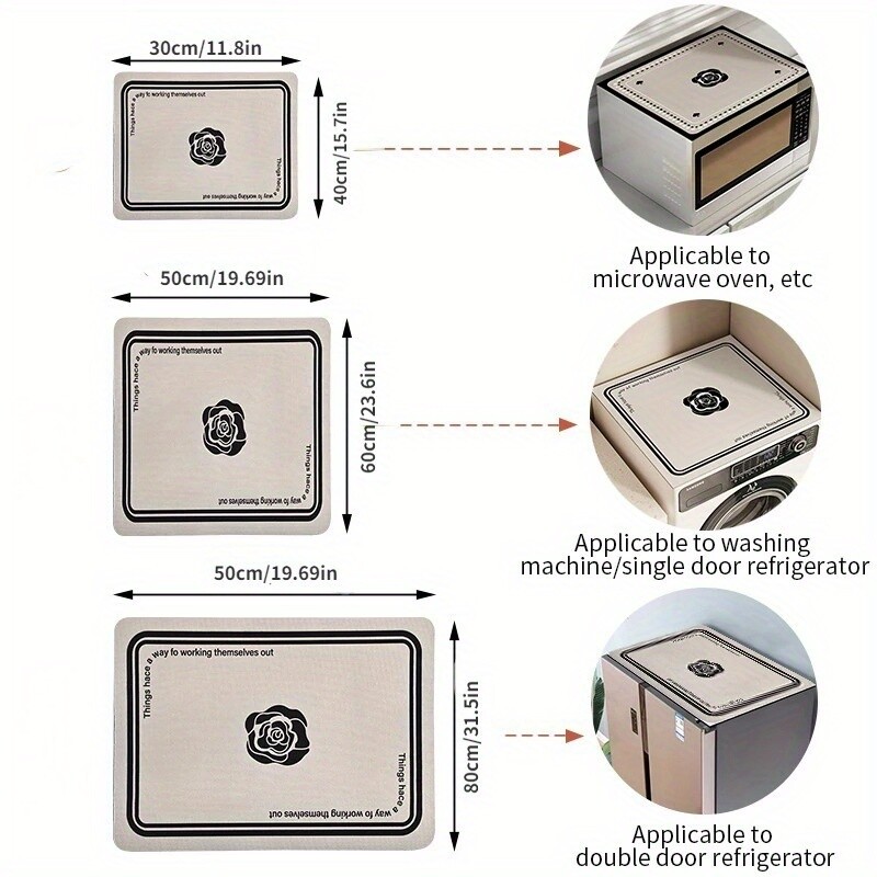 Super Absorbent Mat Veļasmašīna Putekļu pārsegs Virtuves paliktnis Vannas istabas Pretslīdēšanas grīda Durvis Grīdas Paklājiņi Ledusskapis Putekļu necaurlaidīgs paliktnis