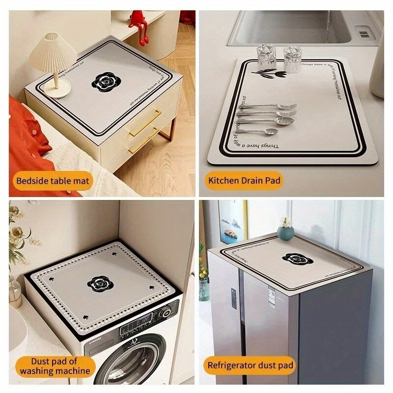 Super Absorbent Mat Veļasmašīna Putekļu pārsegs Virtuves paliktnis Vannas istabas Pretslīdēšanas grīda Durvis Grīdas Paklājiņi Ledusskapis Putekļu necaurlaidīgs paliktnis