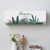 Summer Green Leaves Spausdinti Viskas įskaičiuota Apsauginiai nuo dulkių Oro kondicionieriaus dangtelis Lengvai valomas dangtelis Oro kondicionieriaus apsauginis dėklas