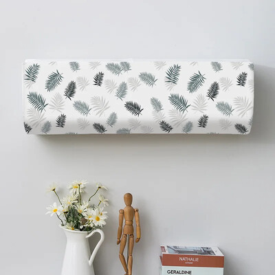 Summer Green Leaves Spausdinti Viskas įskaičiuota Apsauginiai nuo dulkių Oro kondicionieriaus dangtelis Lengvai valomas dangtelis Oro kondicionieriaus apsauginis dėklas