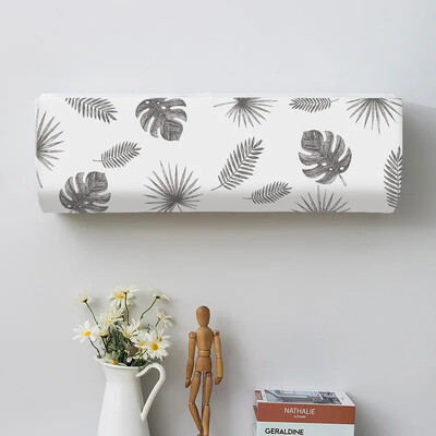 Summer Green Leaves Spausdinti Viskas įskaičiuota Apsauginiai nuo dulkių Oro kondicionieriaus dangtelis Lengvai valomas dangtelis Oro kondicionieriaus apsauginis dėklas