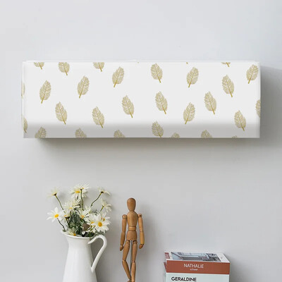 Summer Green Leaves Spausdinti Viskas įskaičiuota Apsauginiai nuo dulkių Oro kondicionieriaus dangtelis Lengvai valomas dangtelis Oro kondicionieriaus apsauginis dėklas