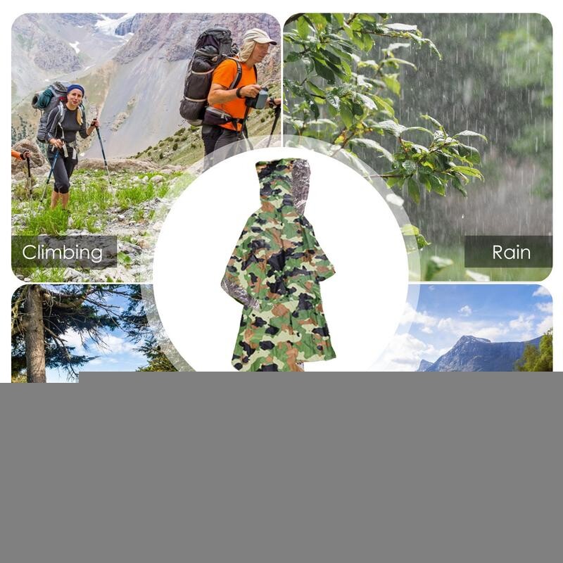 Õues kasutamiseks mõeldud sõjaväe veekindel vihmamantel Meeste vihmamantel Naiste varikatus vihma käest Mootorratta vihma pontšo piknikumatt